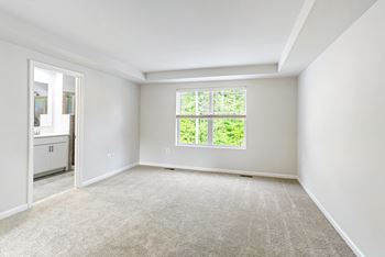 Evolv at stonehaven townhomes in white plains, maryland bedroom with carpet